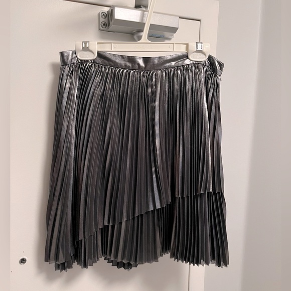 Wilfred metallic silver pleated skirt - Picture 1 of 3